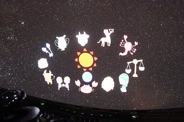 投影中の様子 投影中の様子