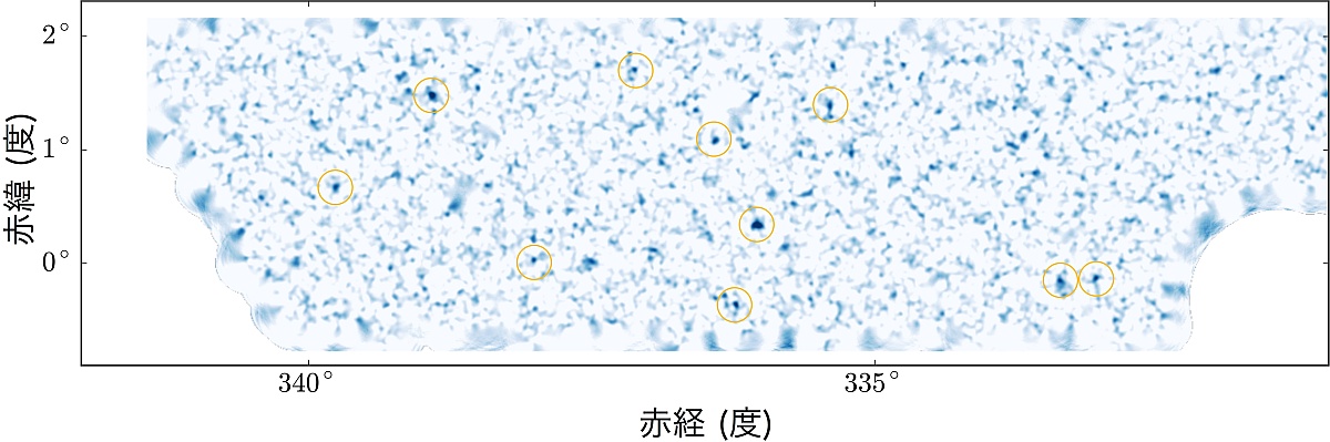 ダークマターの2次元分布図 ダークマターの2次元分布図