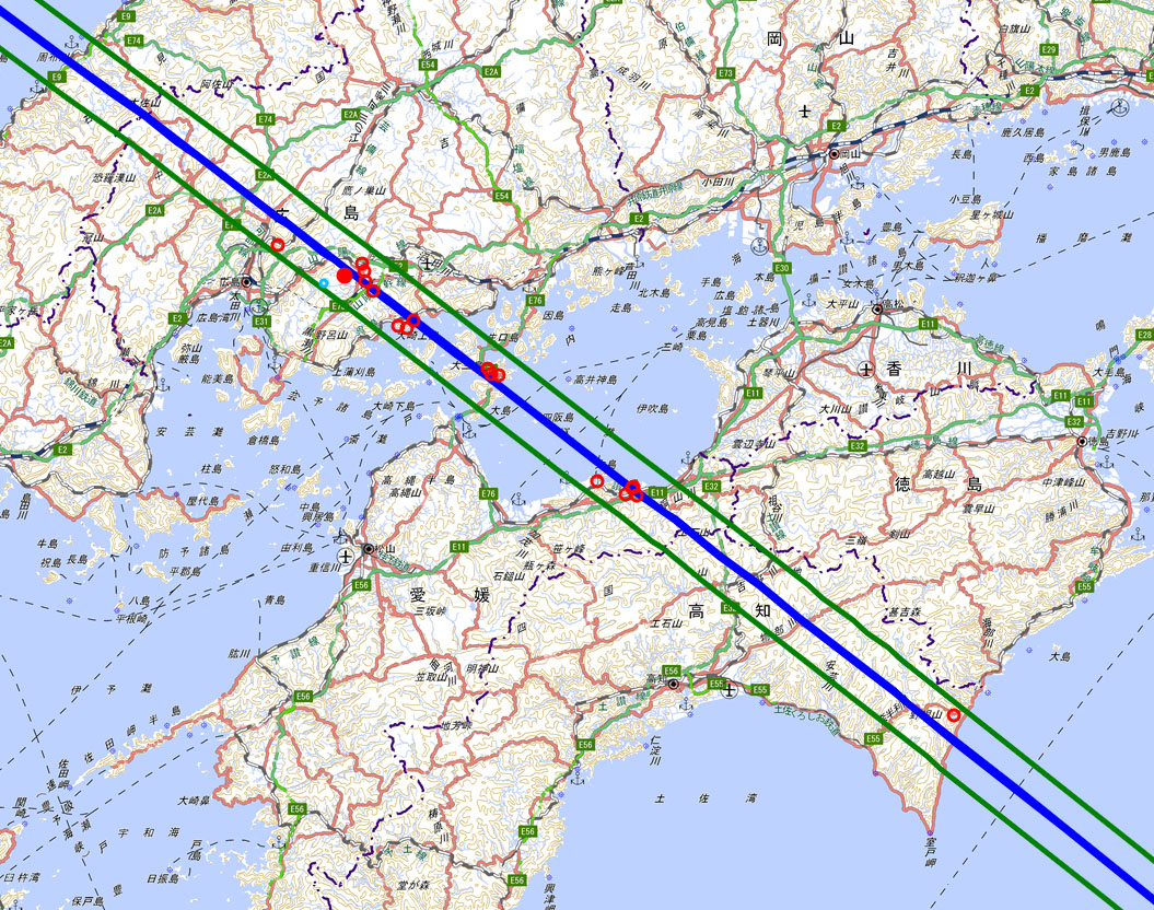観測布陣マップ 観測布陣マップ