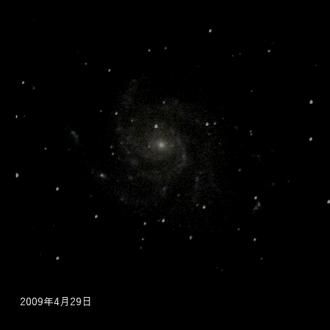 超新星2023ixfの出現前後の比較 超新星2023ixfの出現前後の比較