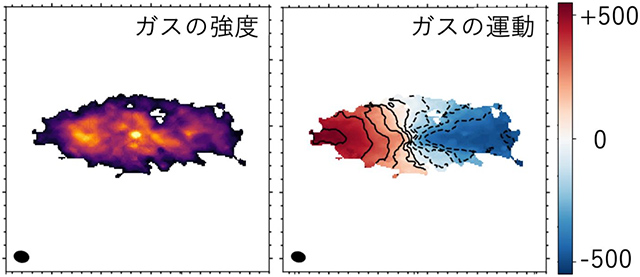 ADF22.A1のガスの分布とガスの運動状態
