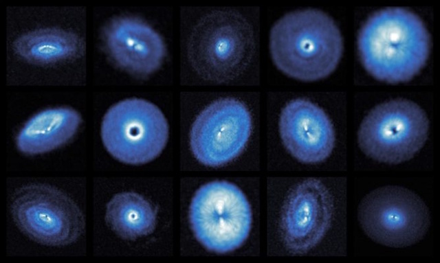 15個の原始惑星系円盤