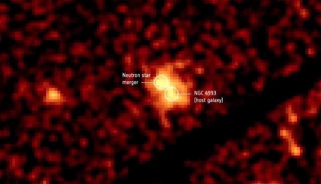 合体後の中性子星と母銀河