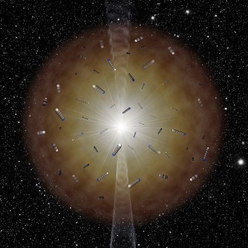 重い原始星の周りの炭素鎖分子