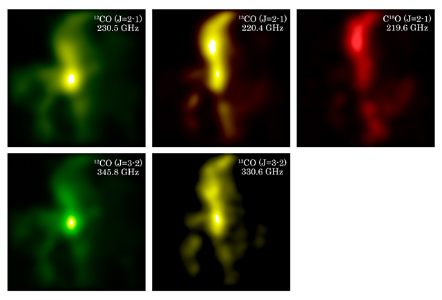 オリオン座分子雲のガスの広がり