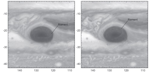 大赤斑に見られるフィラメント