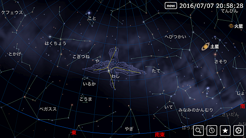 iステラで七夕の星空を再現