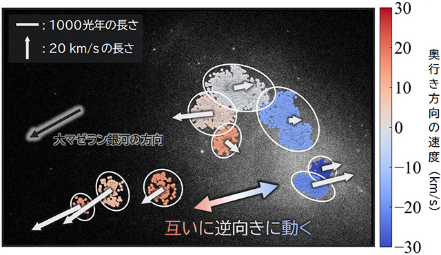 小マゼラン雲の大質量星の平均的な運動