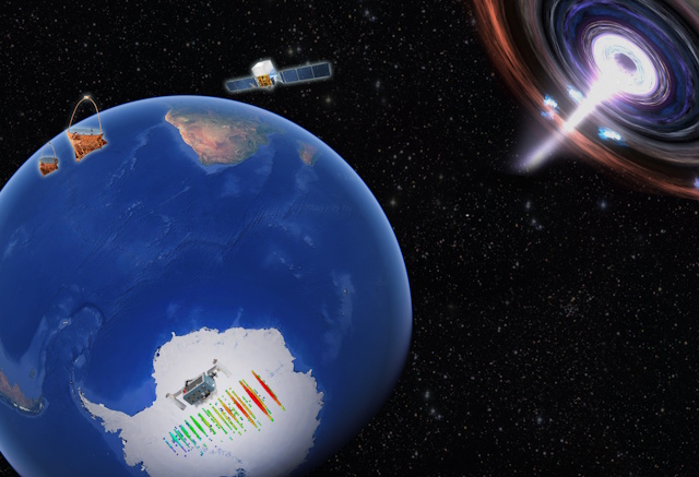 マルチメッセンジャー観測のイメージイラスト マルチメッセンジャー観測のイメージイラスト