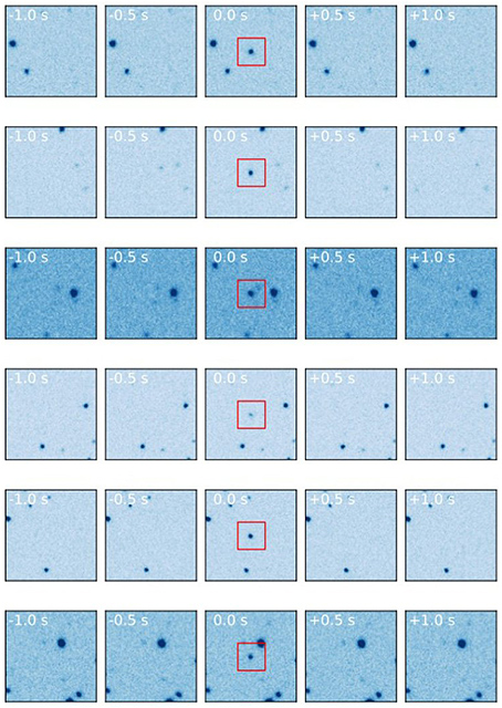 検出された閃光現象
