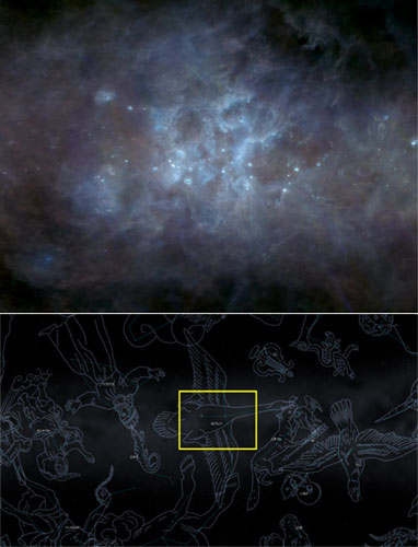 「あかり」が観測したはくちょう座付近の画像 「あかり」が観測したはくちょう座付近の画像