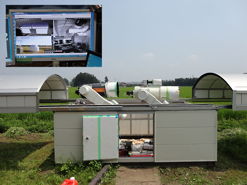 栃木観測所と、遠隔操作画面 栃木観測所と、遠隔操作画面