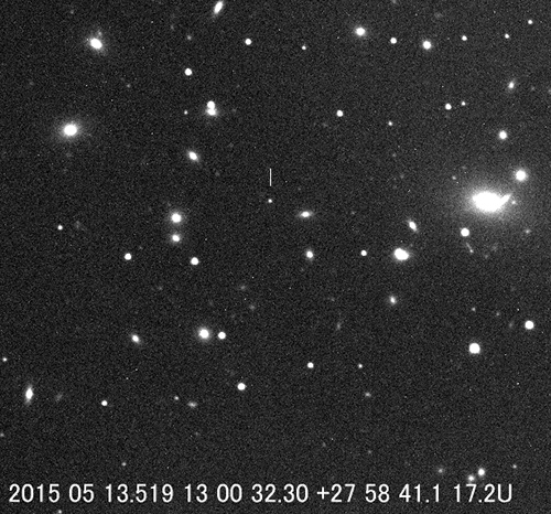 かみのけ座の超新星の発見画像 かみのけ座の超新星の発見画像