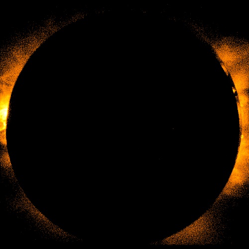 「ひので」がとらえた、深い部分日食 「ひので」がとらえた日食