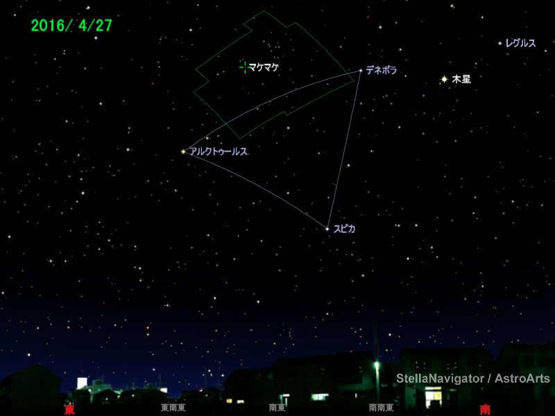 2016年4月27日のマケマケの位置 2016年4月27日のマケマケの位置