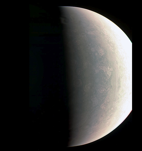 木星の北極 木星の北極