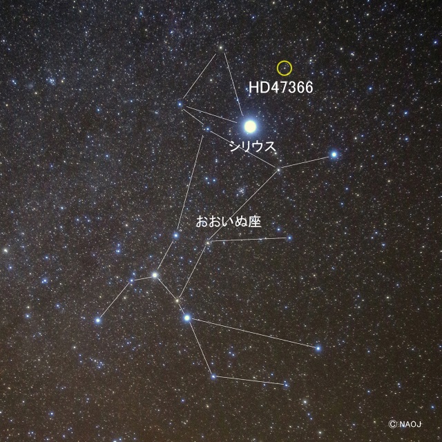 HD 47366の位置 HD 47366の位置