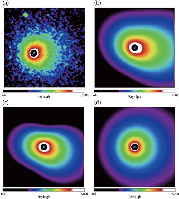 LAICAによる観測結果と計算モデルの比較 LAICAによる観測結果と計算モデルの比較