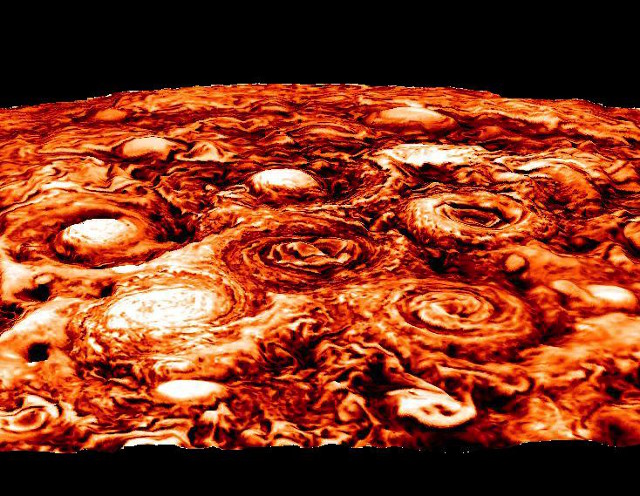 木星の南極付近 木星の南極付近