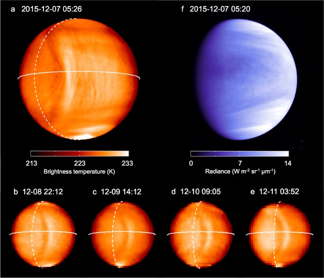金星大気の弓状構造 金星大気の弓状構造