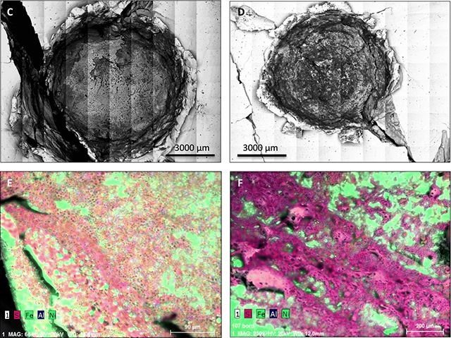 衝突実験で形成されたクレーター 衝突実験で形成されたクレーター