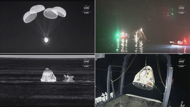 クルードラゴンの回収 クルードラゴンの回収