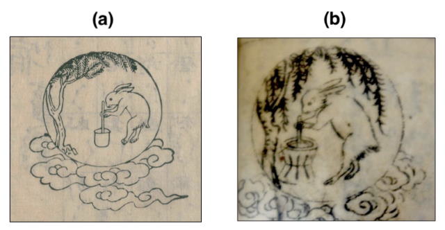 杵と臼を使ううさぎ 杵と臼を使ううさぎ
