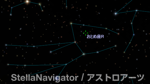 おとめ座R周辺の星図 おとめ座R周辺の星図