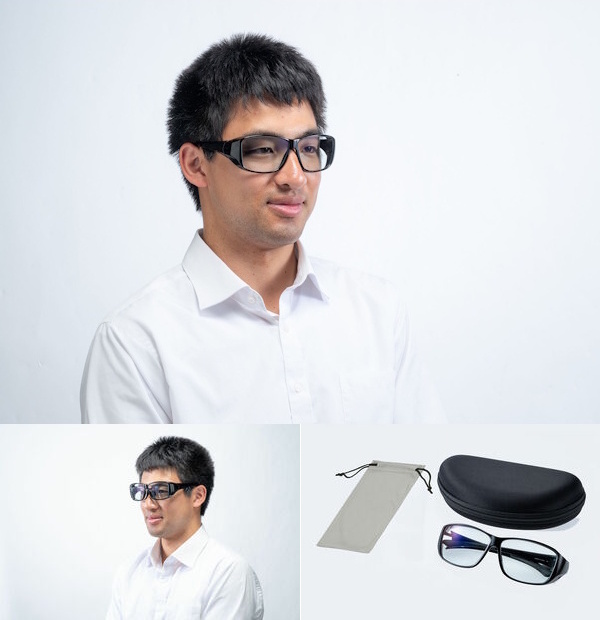 装着例と付属のセミハードケース 装着例と付属のセミハードケース