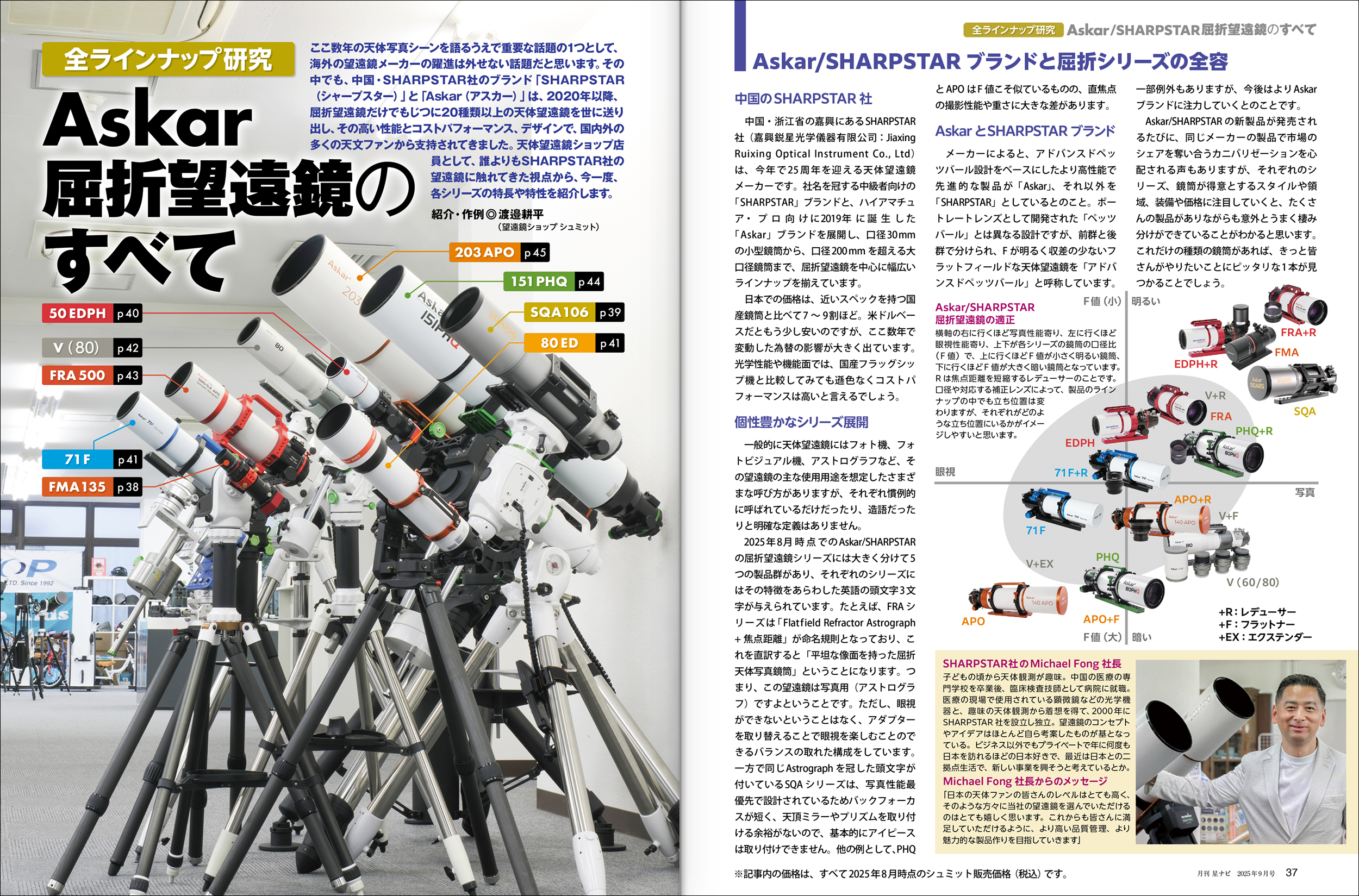 Askar屈折望遠鏡のすべて Askar屈折望遠鏡のすべて