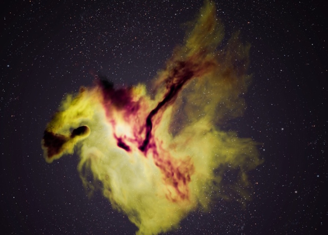 SN 2021yfjの爆発後の想像図