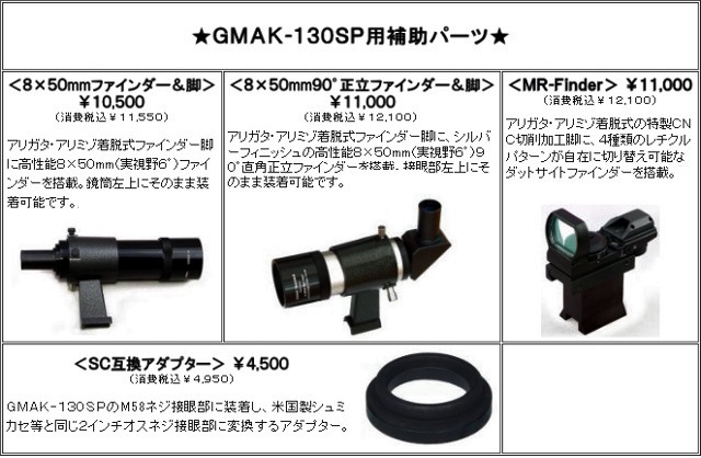 GMAK-130SP用補助パーツ GMAK-130SP用補助パーツ