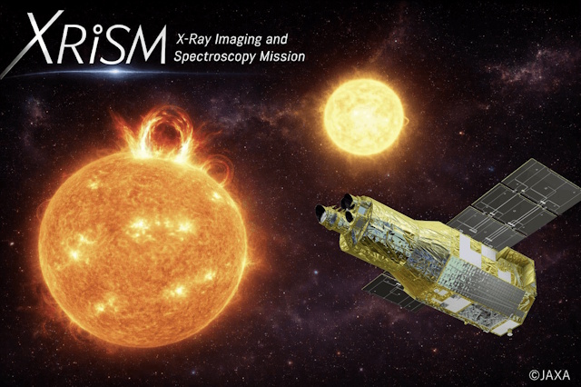 RS CVn型連星とXRISMの想像図