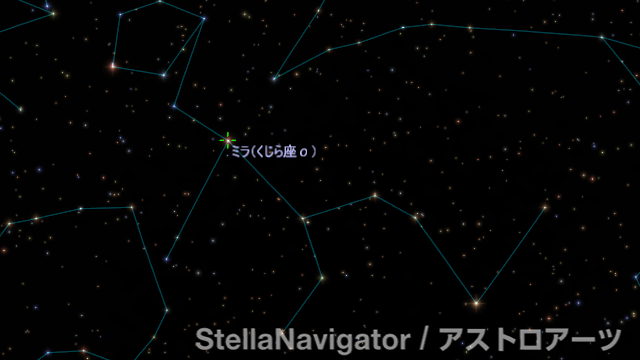 ミラ周辺の星図 ミラ周辺の星図