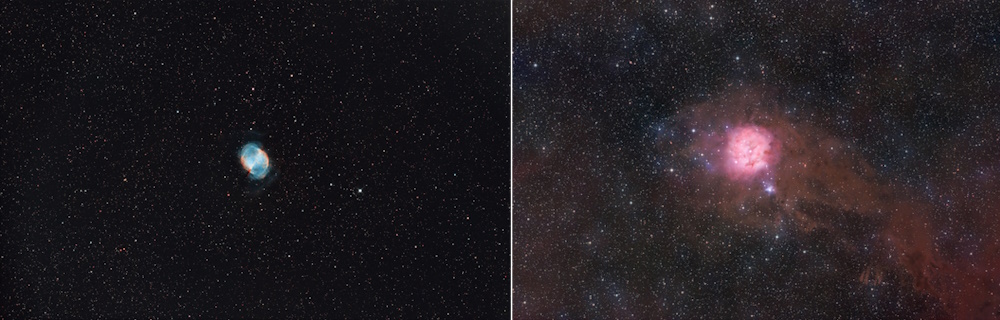 作例「M27 」、「まゆ(コクーン)星雲 IC5146」 作例「M27 」、「まゆ(コクーン)星雲 IC5146」