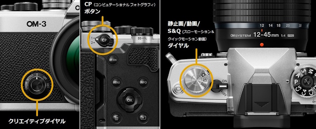 直感的な操作を実現する、各種ダイヤル