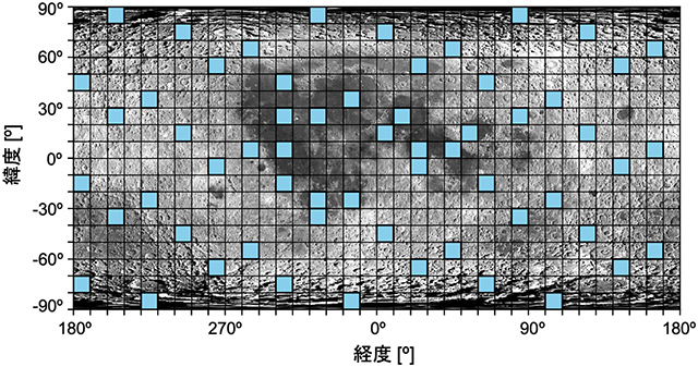 今回調査され水氷が検出された全領域