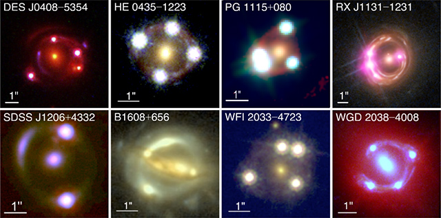 解析された8つの重力レンズクエーサー 解析された8つの重力レンズクエーサー