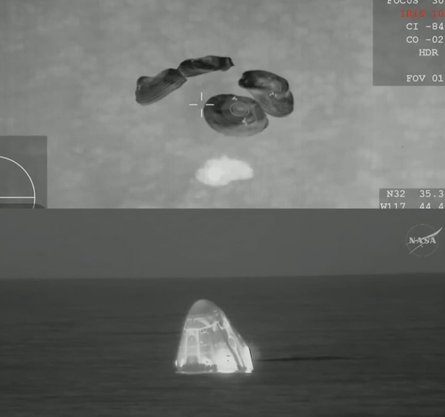 着水後のクルードラゴン